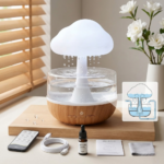 Rain Cloud Night Light Humidifier with Raining Water Drop Sound Oil Diffuser for Bedroom - Image 3
